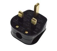Mr. Gadget's Solutions® 3-pin Mains Power Plug Rewireable 13A Fused Fitted - Black