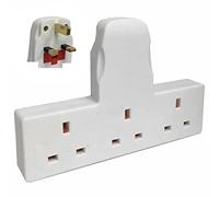 Mr Gadget's Solutions 3 Way Gang Socket Extension Multi Plug In Mains Socket Surge Projected 13Amp