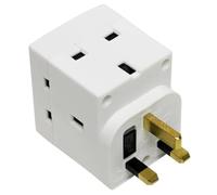 Mr. Gadget's Solutions® 3 Way Socket Multi Plug Fused Adapter UK Mains 13AMP 240V