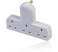 Mr. Gadget's Solutions® 3 Way/Triple UK Mains 3 Pin 250v 13Amp Adapter Plug/Socket/Bar - White