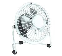 Mr. Gadget's Solutions 4 inch Mini USB Metal Fan Silent Metal Desk Fan Portable Cooling Fan Perfect for Notebook, Desk Table Computer,Laptop, PC Cooling Desk Table Fan with 360 Degree Rotation -WHITE