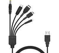 Mr. Gadget's Solutions 5 in 1 USB Charger Cable Cord Compatible With Nintendo NDS Lite/Wii U/ 3DS(XL/LL),3DS(XL/LL),2DS,DSi(XL/LL),NDS/GBA SP(Gameboy Advance sp),PSP 1000 2000 3000