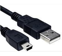 Mr. Gadget's Solutions 5 Meter Mini USB Cable fast Data Sync & Charge Lead, Type A to 5-Pin B Cord Compatible with Phones, PCs, GPS Units, Digital Cameras, and PDAs - Black