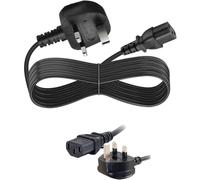 Mr.Gadget's Solutions 5 Meter UK Plug to IEC C13 Power Cable - Heavy Duty Mains Lead for TVs, PCs, Monitors, Printers, and Kettles - Compatible with Samsung, Panasonic, Sony, and More