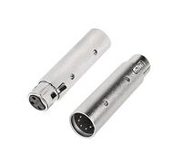 Mr.Gadget's Solutions 5 Pin DMX Plug to 3 Pin XLR Female Plug Audio & Lighting Adapter [3 pin Female to 5 pin Male]-2 Pack
