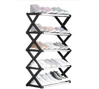 Mr.Gadget's Solutions 5-Tier Shoe Storage Rack Portable Foldable with 5 Shelves for Home or Dorm Use Lightweight, Durable, and Foldable Design