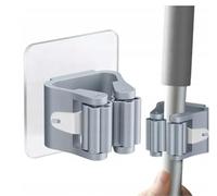 Mr.Gadget's Solutions 6 Pack Mop and Broom Holder Wall Mounted, Self-Adhesive Strong Grip Organizer, No-Drill Cleaning Tool Hanger for Kitchen, Bathroom, Garage & Laundry, (6 Pcs)