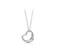 Mr.Gadget's Solutions 925 Sterling Silver Heart Pendant Necklace, 18 Inches Chain, Gift Pouch Included