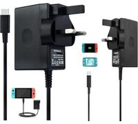 Mr. Gadget's Solutions AC Adapter Charger for Nintendo Switch & Switch Lite - Fast USB-C Wall Charger 15V/2.6A Power Supply, Supports TV Mode and Dock Station, Portable for Travel