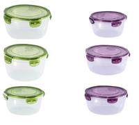 Mr.Gadget's Solutions Airtight Reusable Round Food Storage Containers With Leak-Proof Lids BPA-Free, Microwave & Freezer Safe (Pack of 3)