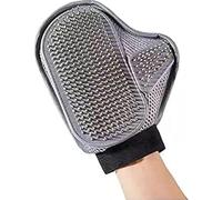 Mr.Gadget's Solutions All-in-One Gentle Grooming & Fur Collector Mitt Pet Massage & Hair Removal Glove With Flexible Silicone Tips & Adjustable Strap - Deshedding Tool One Size Fits All