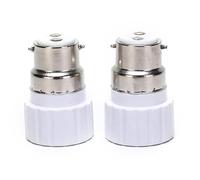 Mr. Gadget's Solutions B22 to GU10 Light Adapter,B22 Bayonet Cap to GU10 Socket Base Converter for Light Lamp Bulb Holder Fitting - Pack of 2