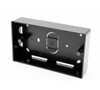 Mr. Gadget's Solutions® Black Double Gang Back Box, 32mm Deep ABS Surface Mount Wall Pattress Back Box - 2 Gang