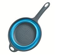 Mr.Gadget's Solutions Collapsible Food Strainer - Silicone Kitchen Colander with Handle, Foldable Design
