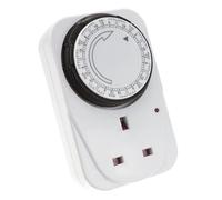 Mr. Gadget's Solutions® Compact 7 Days Mechanical Timer Switch | 7 Days Segment Timer Light Switch 13A | Compact Energy Saver | UK Mains Plug - White