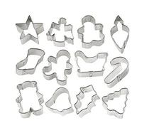 Mr. Gadget's Solutions Cookie Cutters Set 6psc Any Shapes Stainless Steel Biscuit Sandwiches Cutter Pastry, Playdough Cutters, c Fondant Cake Mold kit for Kids Holiday Wedding Birthday Party