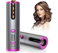 Mr. Gadget's Solutions Cordless Hair Curler Wand - Auto Rotating, Heat Adjustable, Anti-Tangle Design