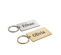Mr.Gadget's Solutions Custom Double Sided Engraved Couple Keyring - Personalized Love Gift for Him & Her, Matching Heart Keychain for Anniversary, Wedding, Valentine’s Day (Gold)