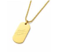 Mr.Gadget's Solutions Custom Engraved Name Pendant with Free Engraving, Unique Meaningful Jewelry Gift for Birthdays, Anniversaries, Valentine’s Day, or Special Occasions. (Gold)