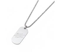 Mr.Gadget's Solutions Custom Engraved Name Pendant with Free Engraving, Unique Meaningful Jewelry Gift for Birthdays, Anniversaries, Valentine’s Day, or Special Occasions. (SIlver)