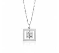 Mr.Gadget's Solutions Custom Name Necklace Stainless Steel Rotatable Pendant - Personalized Jewelry with Gift Box - Best Gifts for Girlfriend, Wife & Mom (Square)