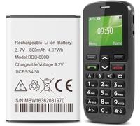 Mr.Gadget's Solutions DBC-800D Replacement Battery for Phone Easy 6520, 3.7V Batteries are suitable for Easy 6520,6050,6526,6030,6620,500, 506, 508, 509, 510,500GSM