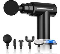 Mr.Gadget's Solutions Deep Tissue Massage Gun - Heated & Cold Therapy, 6 Heads, Quiet Brushless Motor - Handheld Percussion Massager for Back, Neck & Body Pain Relief - Ideal for Athletes & Recovery