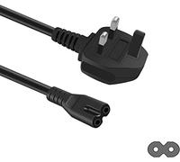 Mr. Gadget's Solutions® Fig 8 AC Power Cable, IEC C7 Mains Power Lead Comaptible For PS4, PS5, Xbox One S/X, PC Monitors, LED LCD Smart TV Monitor, Printer, Toshiba Asus Laptop Charger Cord-0.5m