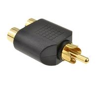 Mr. Gadget's Solutions® GOLD RCA Audio Cable Y Splitter Adapter Twin Phono Female to Single RCA Male