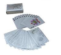 Mr.Gadget's Solutions Gold, Silver & Rose Gold British Pound Poker Deck | Creative Waterproof Card Game Set Luxury Sterling Edition (Silver)