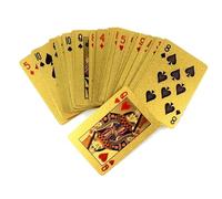 Mr.Gadget's Solutions Gold, Silver & Rose Gold British Pound Poker Deck | Creative Waterproof Card Game Set Luxury Sterling Edition (Gold)