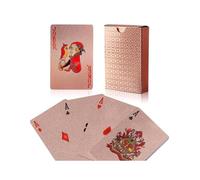Mr.Gadget's Solutions Gold, Silver & Rose Gold British Pound Poker Deck | Creative Waterproof Card Game Set Luxury Sterling Edition (Rose Gold)