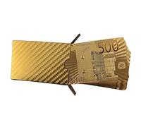 Mr.Gadget's Solutions Gold, Silver & Rose Gold Euro Banknote Poker Deck | Waterproof PVC-Free Plastic Playing Cards Luxury European Edition (Gold)