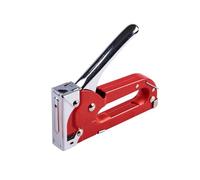 Mr.Gadget's Solutions Heavy Duty Staple Gun with 500 6mm Staples, Red, Ergonomic Grip, One-Handed Operation, 4-8mm Crown Staples Compatible