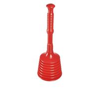 Mr.Gadget's Solutions Heavy Duty Toilet Plunger, Red, 19.7cm/7.7in Height, Corrugated Design, Drain Opener with Large Suction Base