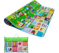 Mr. Gadget's Solutions Kids Crawling Educational 2-Sided Play Mat - Extra Large 200x180cm Soft Foam Game & Picnic Carpet, Reversible Waterproof Mat for Indoor/Outdoor Fun, Learning & Play for Babies