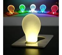 Mr. Gadget's Solutions LED Pocket Credit Card Wallet Light Bulb Portable Mini Foldable LED Pocket Lamp Christmas Card Light Led Light Bulb Card for Household Bedroom Outdoor Hiking