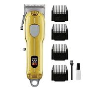 Mr.Gadget's Solutions Men's Haircut Grooming Kit - Cordless Pro Clippers for Barbers & Home (Gold)