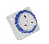 Mr. Gadget's Solutions® Mini 24 Hour Segment Timer Switch Programmable On Off Function UK Mains Plug