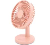 Mr. Gadget's Solutions Mini Table USB Fan Small Desktop Portable Personal Quiet Office Home Bedroom Pink