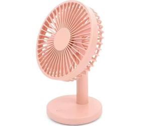 Mr. Gadget's Solutions Mini Table USB Fan Small Desktop Portable Personal Quiet Office Home Bedroom Pink