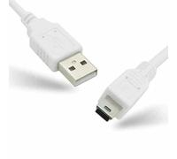 Mr.Gadget's Solutions Mini USB Cable - 0.5 Meter (1.5ft) Short Charging & Data Sync Cord For GPS, Camera, MP3, P-S-3 Controller, External Hard Drives & More-White