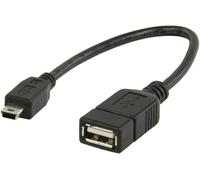Mr. Gadget's Solutions® Mini USB OTG Cable for Digital Cameras - USB A Female to Mini USB B 5 Pin Male Adapter Cable