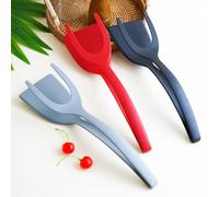 Mr. Gadget's Solutions Multipurpose Spatula Fork Tongs - Silicone Cooking Tool for Grilling, Frying & Stirring