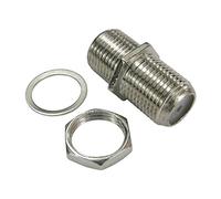 Mr. Gadget's Solutions® Nikel F Type Female To Female Screw Connector Coupler with Nut Washer