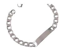 Mr.Gadget's Solutions Personalised Engraved Couple Bracelet - Custom Name & Date Engraving Matching His and Hers Bracelets, Romantic Gift for Lovers, Anniversary, Valentine’s Day or Wedding (Silver)