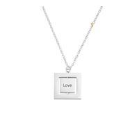 Mr.Gadget's Solutions Personalized Initial Necklace for Women, Gift for Mom, Custom Kids Name Jewelry, Unique Gifts for Teen Girls, Birthdays, and Graduations - Silver (Square)