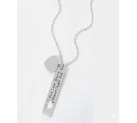 Mr.Gadget's Solutions Personalized Name Date Initial Bar Necklace, Customized Heart & Vertical Bar Pendant Necklace for Mom Friendship Family, Love Connection Handmade Jewelry Gift (Silver)