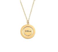 Mr.Gadget's Solutions Personalized Necklace for Women Gold/Silver Plated Engraved Necklace Initial Necklace Custom Gifts for Her Valentine's, Birthday, Mother's Day, Christmas (Heart, Gold)