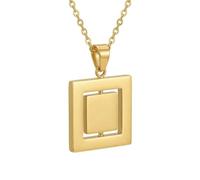 Mr.Gadget's Solutions Personalized Rotating Square Keepsake - Double-Sided Custom Engraved Geometric Gift in Gold & Silver Stainless Steel (Gold)